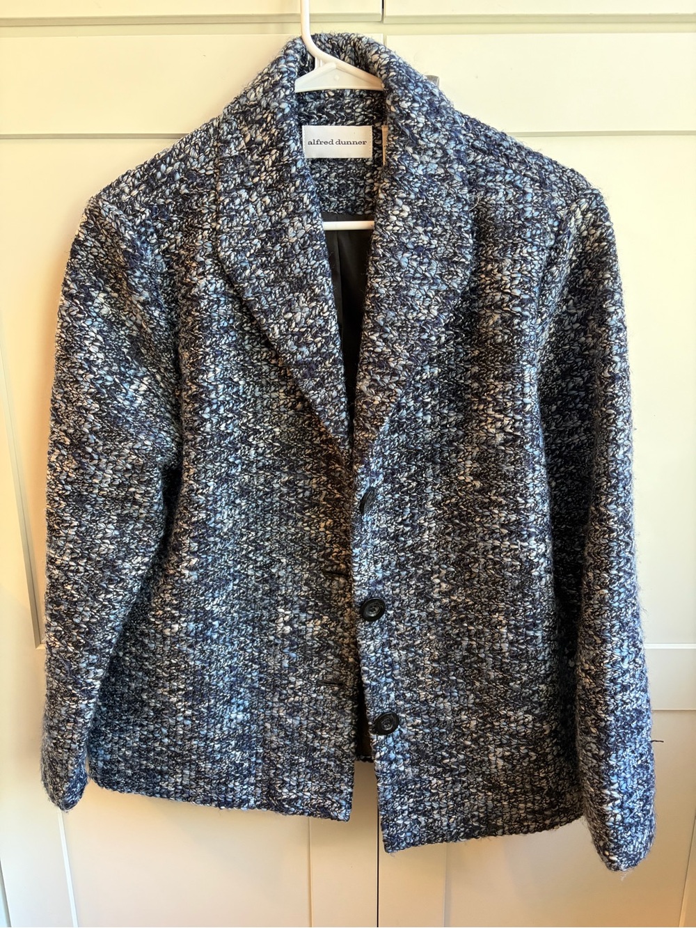 Alfred Dunner Women’s Marled Navy & Gray Knit Blazer